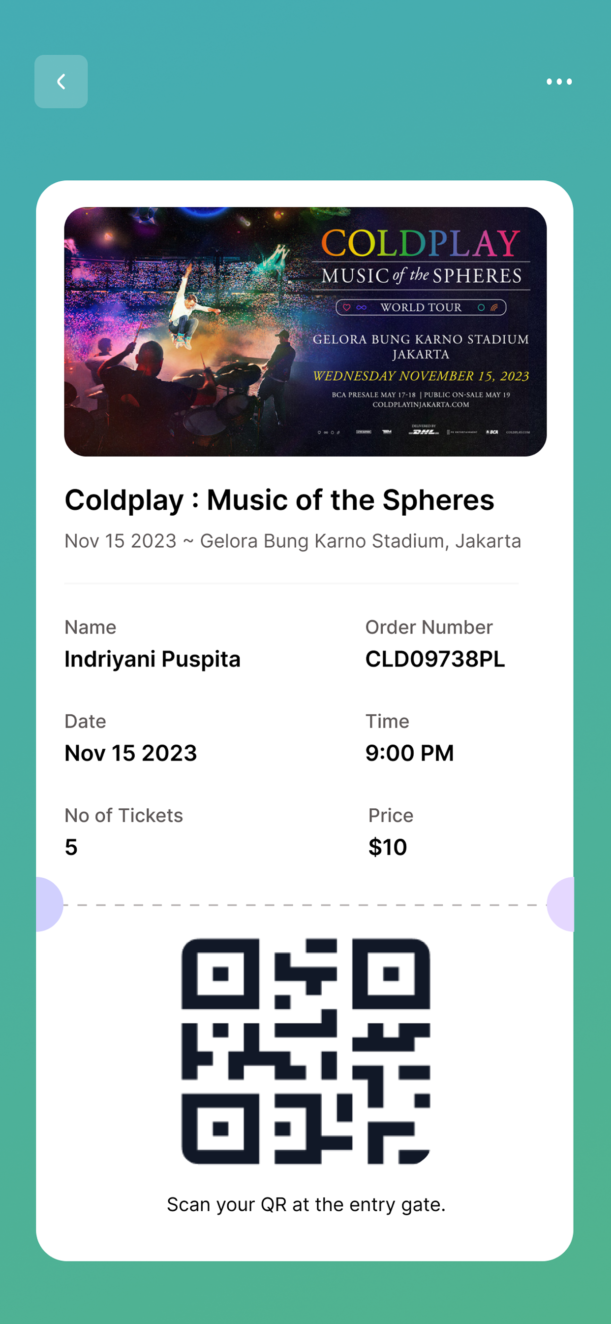 WayIn user app screen 6